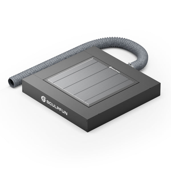 SCULPFUN H5 Gen2 ハニカム切削排気プラットフォーム 650×650mm ハニカムレーザーベッド 排煙ファン付き